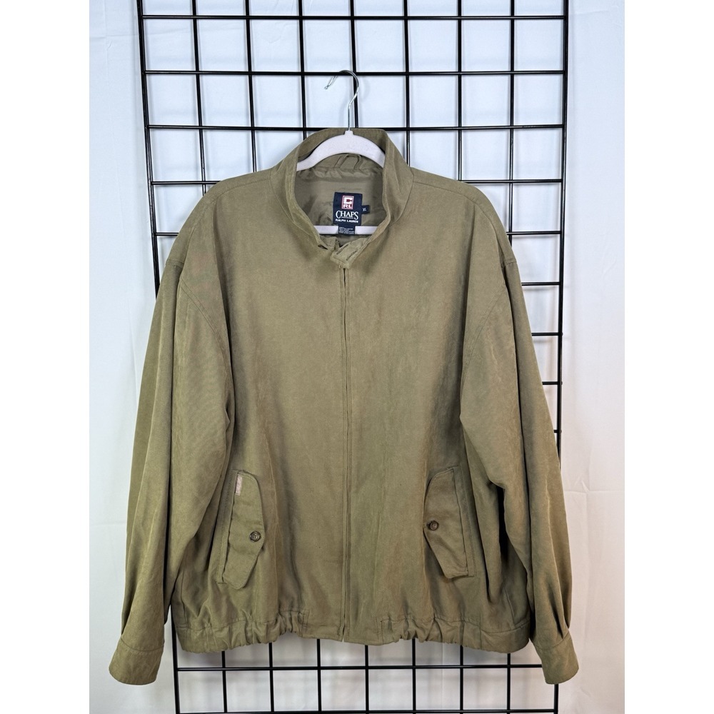 VTG 90's Chaps Ralph Lauren Harrington Style Jacket Mens XL Beige Casual Dad